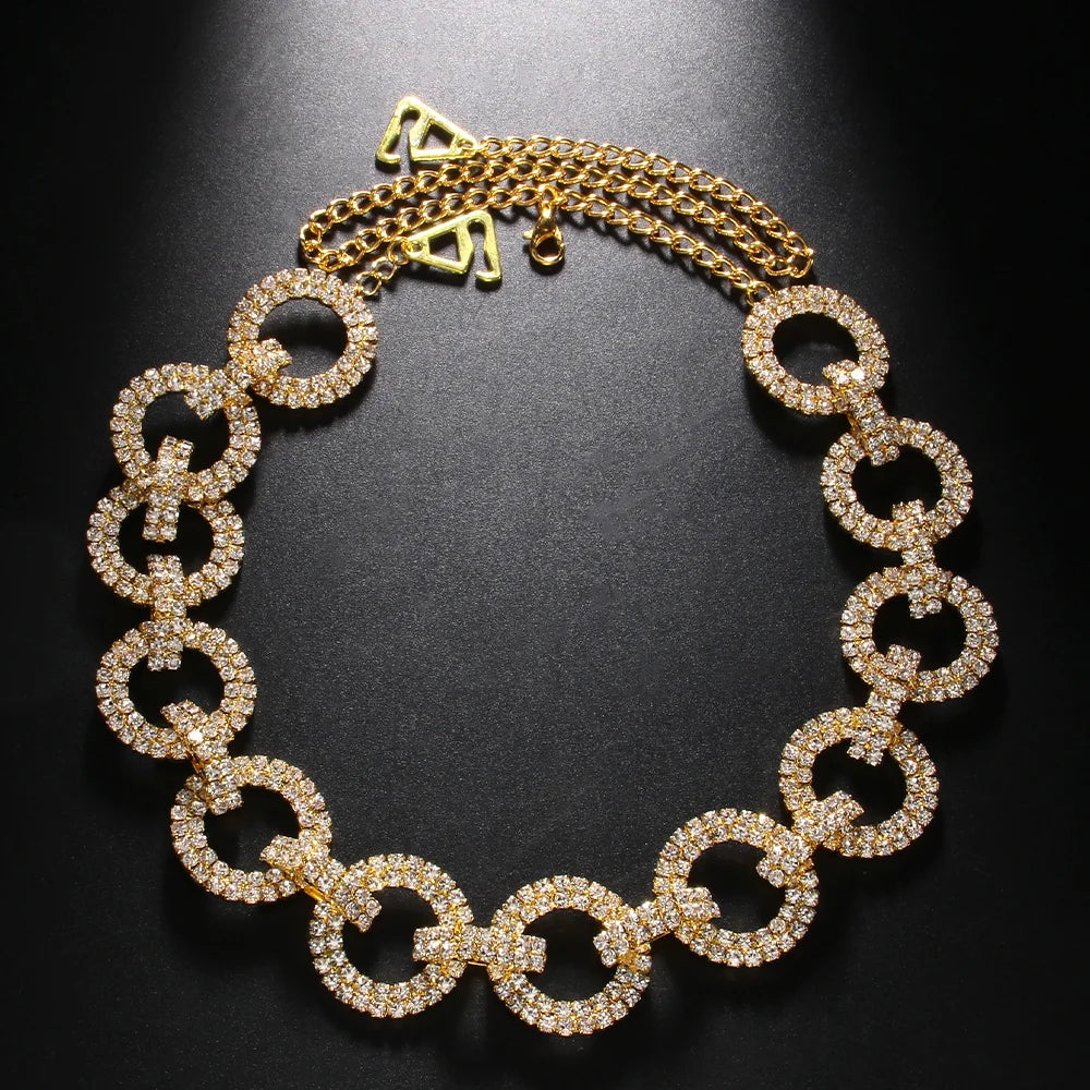 Bold Rhinestone Strap for Crop Tops & Clubwear | Edgy Statement Jewelry
