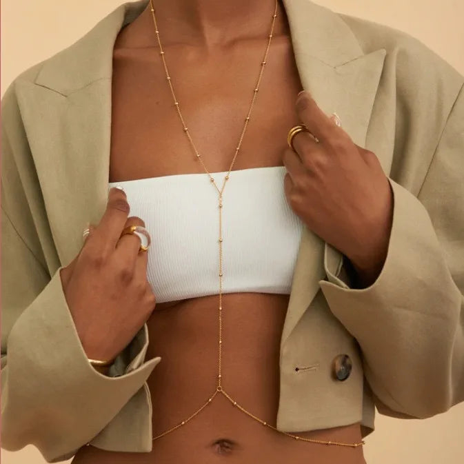 Sultry Sheer Waist Chain – Scallop Lingerie Jewelry