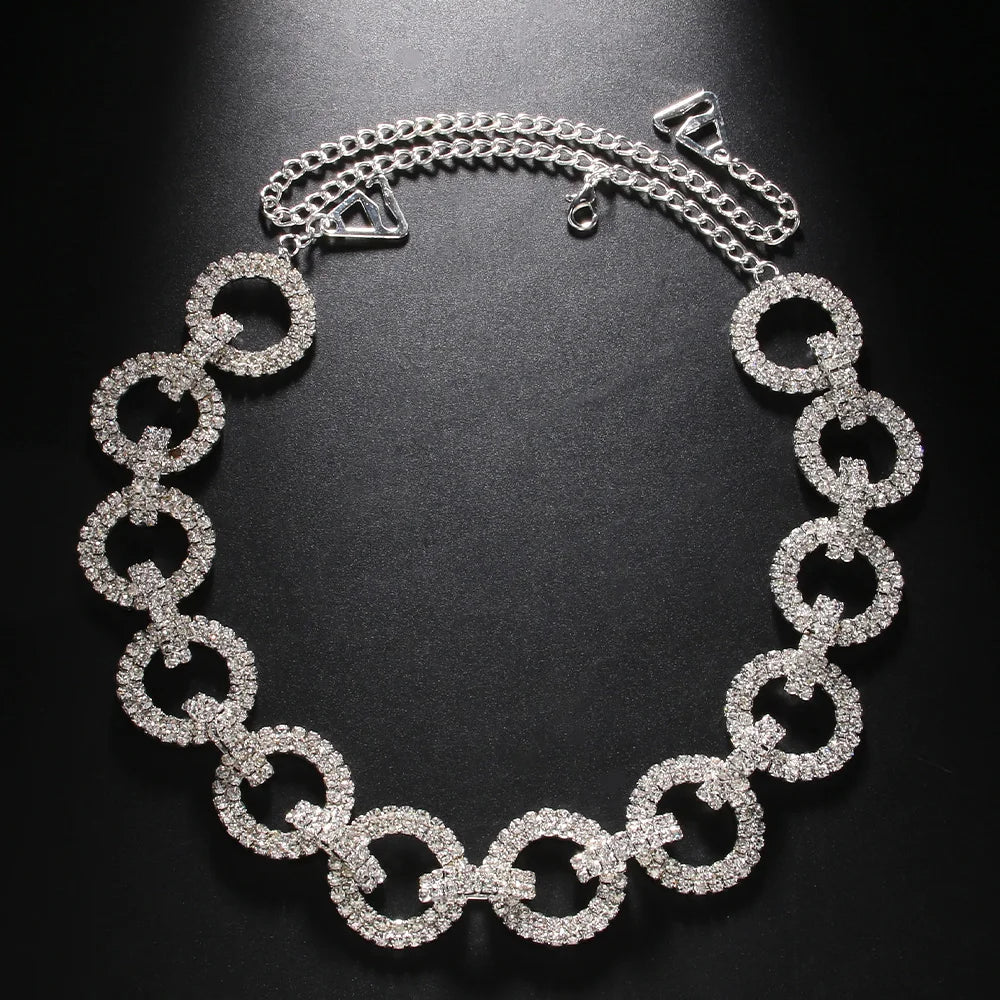 Bold Rhinestone Strap for Crop Tops & Clubwear | Edgy Statement Jewelry