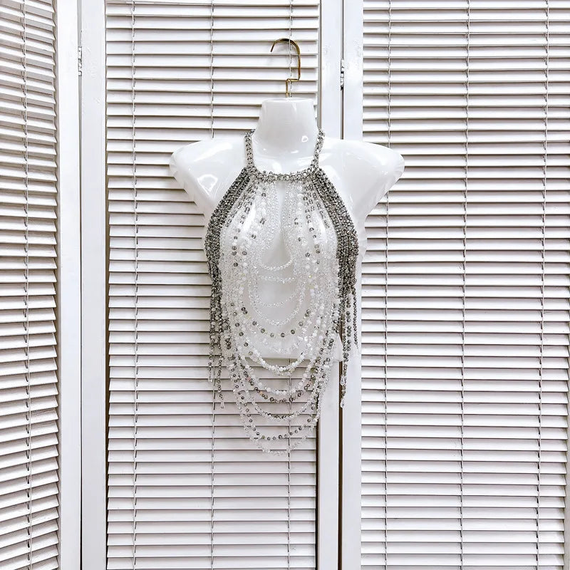 Sparkling Body Chain & Bralette Set | Handmade Crystal Layers for Music Festivals, Dates & Boudoir