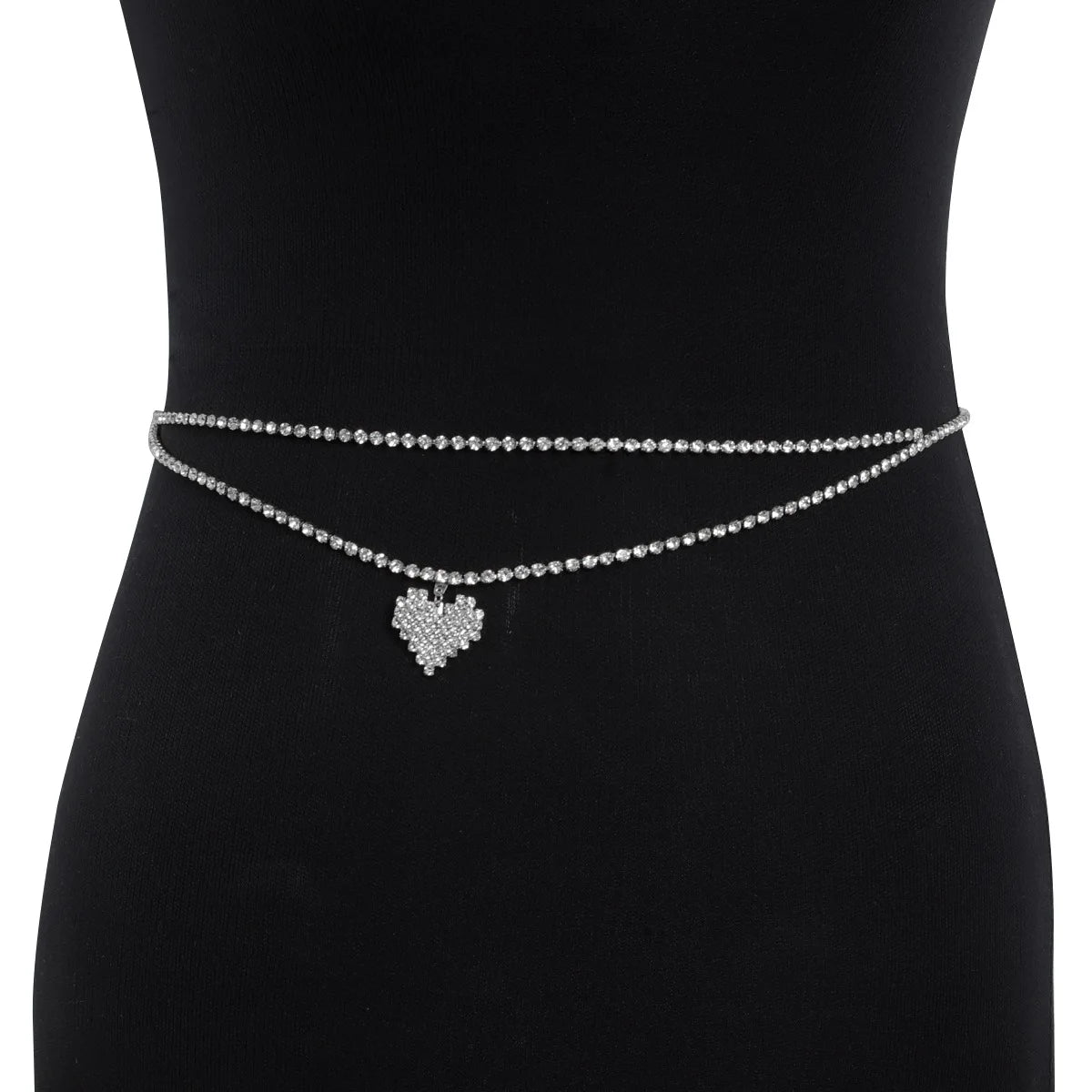 Night Out Waist Chain | Sexy Double-Layer Heart Body Jewelry for Clubs, Dates & Parties