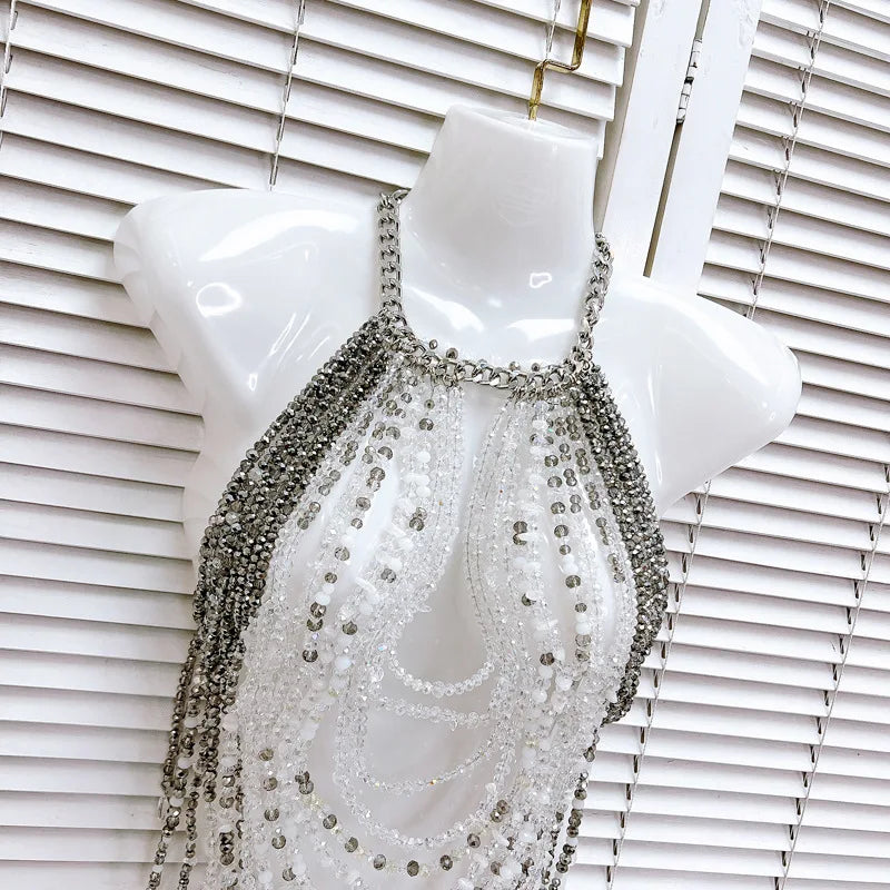 Sparkling Body Chain & Bralette Set | Handmade Crystal Layers for Music Festivals, Dates & Boudoir