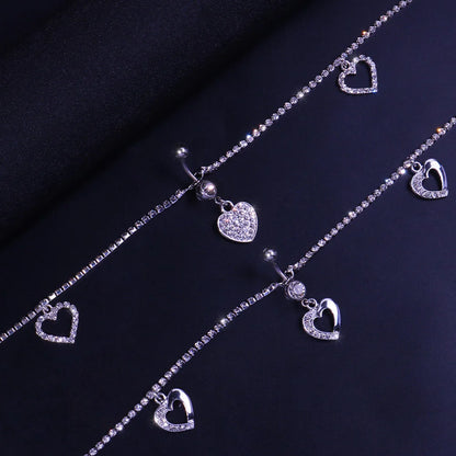 Heart Waist Jewelry Gift Set | Rhinestone Body Chain for Lingerie, Beach & Romantic Evenings