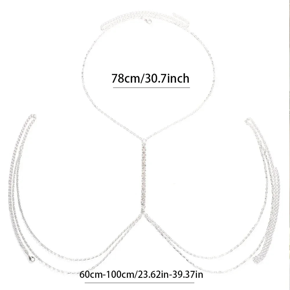 Luxe Rhinestone Body Harness – Sexy Bikini Chain Jewelry