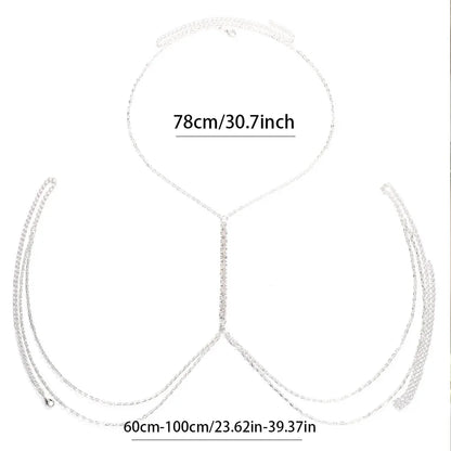 Luxe Rhinestone Body Harness – Sexy Bikini Chain Jewelry