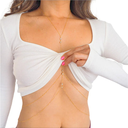 Sultry Sheer Waist Chain – Scallop Lingerie Jewelry
