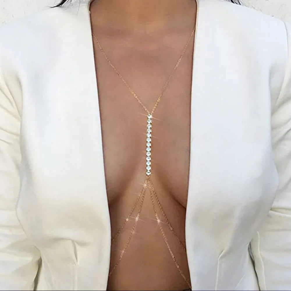 Luxe Rhinestone Body Harness – Sexy Bikini Chain Jewelry