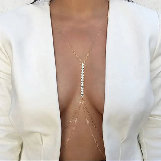 Luxe Rhinestone Body Harness – Sexy Bikini Chain Jewelry