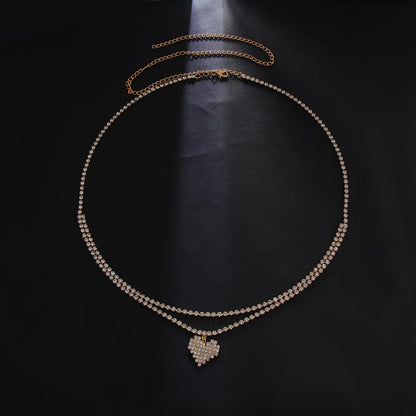 Night Out Waist Chain | Sexy Double-Layer Heart Body Jewelry for Clubs, Dates & Parties