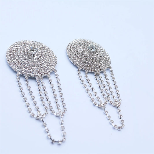Glam Tassel Pasties & Chain – No-Pierce Body Jewelry