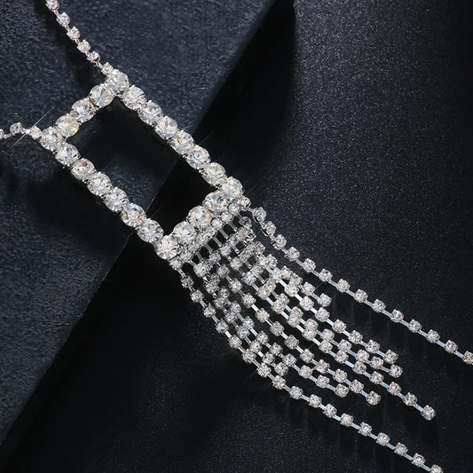 Sparkling Crystal Tassel Bra Chain – Bold Body Jewelry