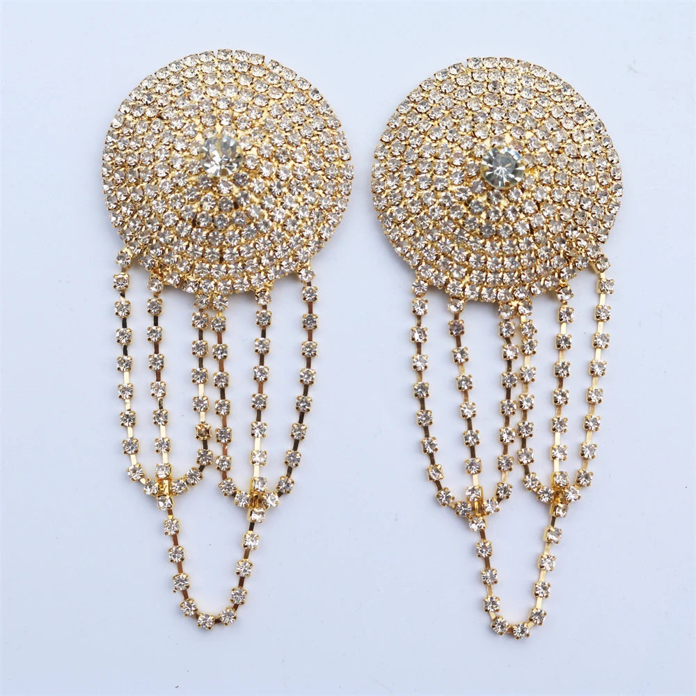 Glam Tassel Pasties & Chain – No-Pierce Body Jewelry