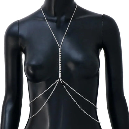 Luxe Rhinestone Body Harness – Sexy Bikini Chain Jewelry