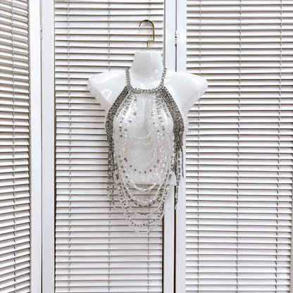 Sparkling Body Chain & Bralette Set | Handmade Crystal Layers for Music Festivals, Dates & Boudoir