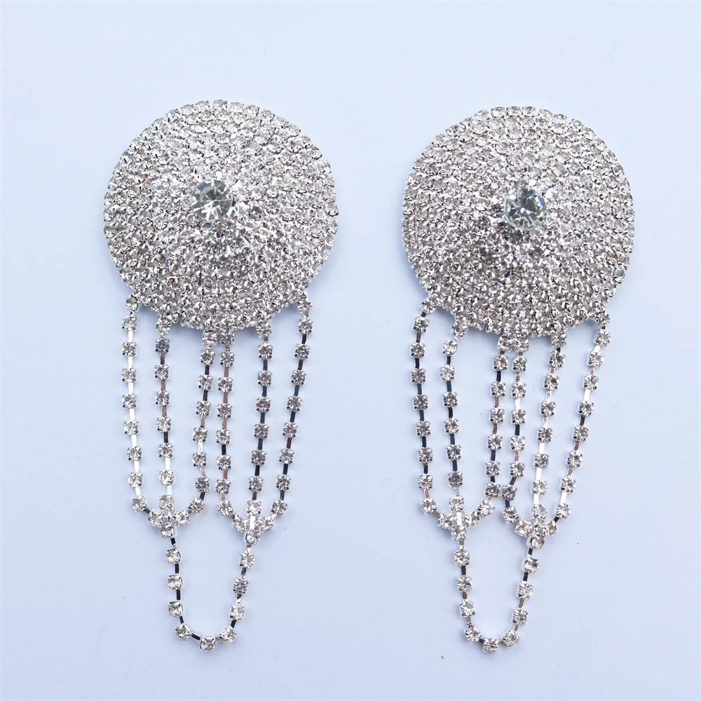 Glam Tassel Pasties & Chain – No-Pierce Body Jewelry