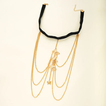 Butterfly Tassel Thigh Jewelry Set | Adjustable Boho Body Chain for Lingerie, Vacations & Music Festivals