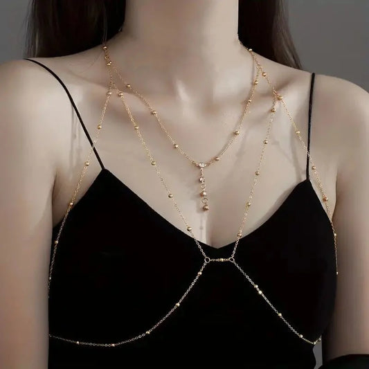 Sparkling Tassel Body Chain – Sexy Bikini & Bra Jewelry