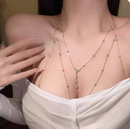 Sultry Sheer Waist Chain – Scallop Lingerie Jewelry