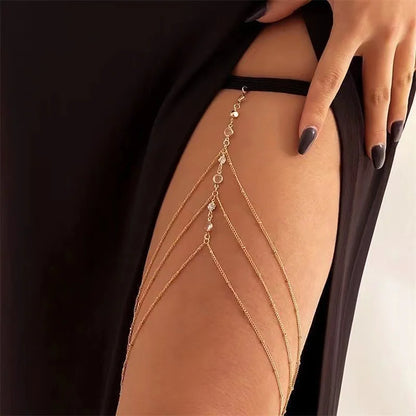 Butterfly Tassel Thigh Jewelry Set | Adjustable Boho Body Chain for Lingerie, Vacations & Music Festivals
